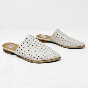 [DV Dolce Vita] Ismenia Cream Studded Pointed Toe Slip On Mules Flats Size 8.5